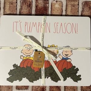 Fall Snoopy Peanuts Pumpkin Season Rae Dunn Cork Placemats Set Of 4 BRAND NEW